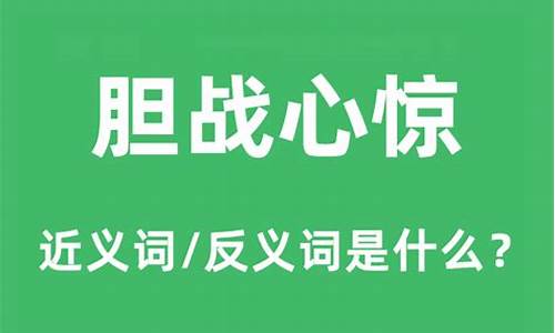 胆战心惊的反义词是什么_胆战心惊的反义词是什么(最佳答案)